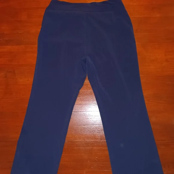 Laura Scott women's casual dress pants navy blue pull on - Picture 2 of 2